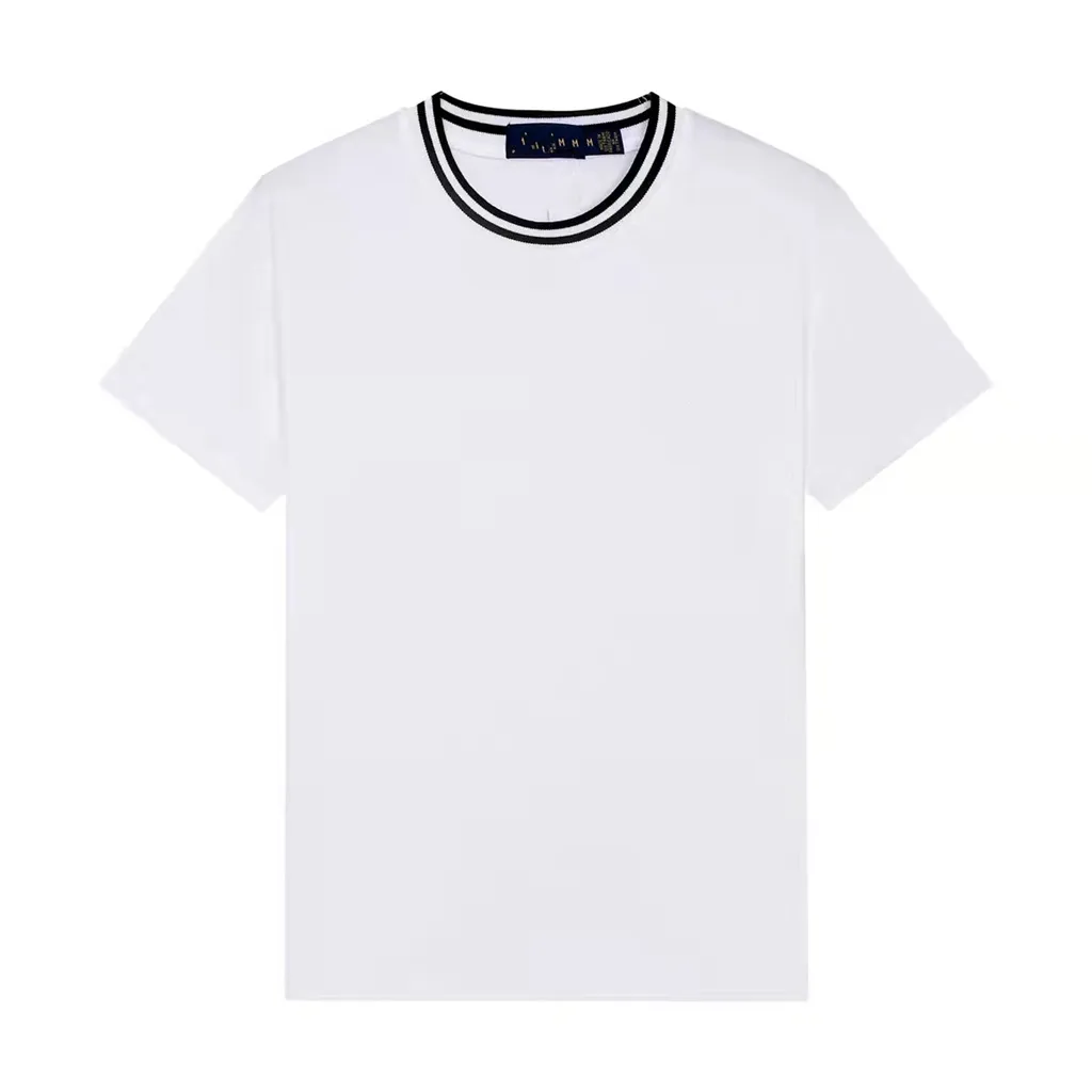 Partihandel 2010 sommar nya polos skjortor europeiska och amerikanska m￤ns korta ￤rmar casual colorblock bomull stor storlek broderad mode t-shirts s-2xl