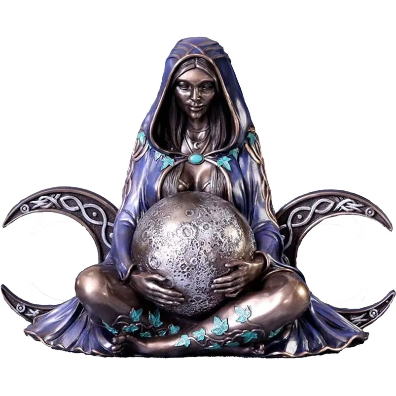 Objets décoratifs Figurines Guérison Chakra Méditation Mère Terre Art Statue Millennial Gaia Mythique Figurine Déesse Maison Halloween Décoration 220902