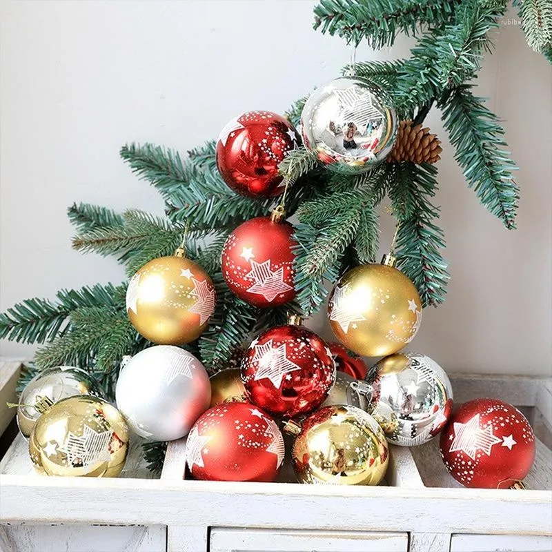 Party Decoration High-End Luxury Christmas Balls Diameter 6cm 8cm filt Tree Ornament Hanging For Decor