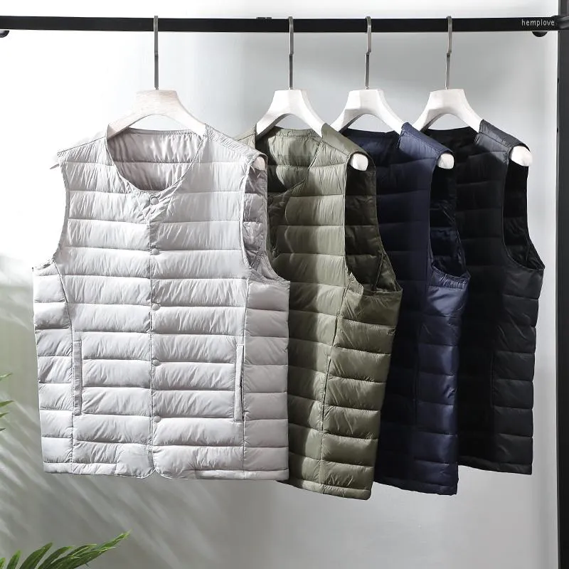メンズダウンメンズジャケットのノースリーブベスト冬のファッションカジュアルスリムコートブランド衣料品綿パッドマンウエストコートビッグサイズ