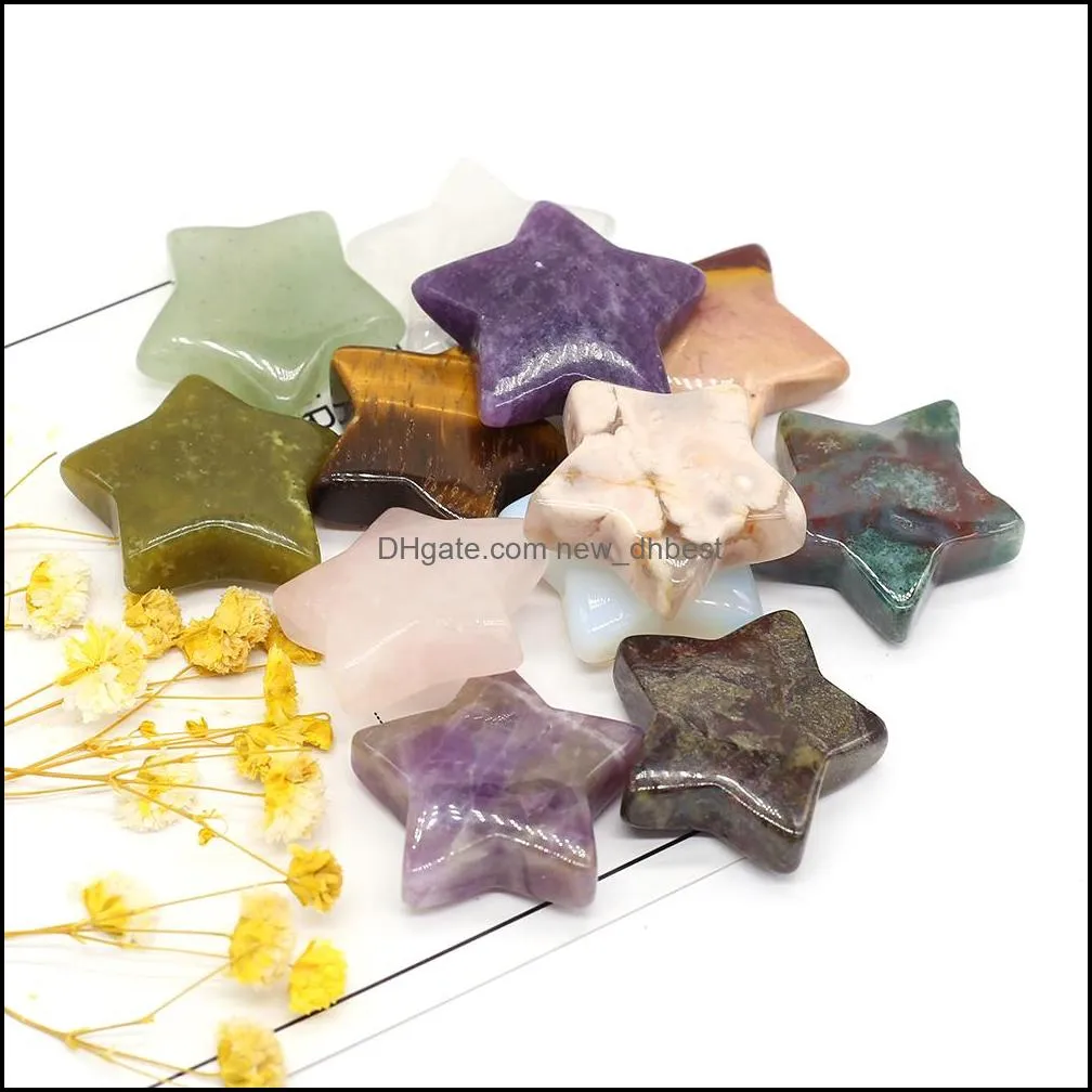 Stone Random Color Star Statue Natural Stone Carving Home Decoration Crystal Polishing Gem Drop Delivery 2021 Jewelry Dhseller2010 Dhwpy