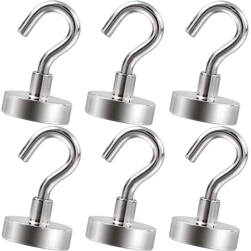 Ganci 10- 30pcs Heavy Duty in acciaio inossidabile magnetico riutilizzabile Home Kitchen Toilet Cup Key Coat Strong Magnet Hanger Wall Hook