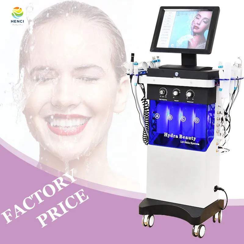 14 w 1 Salon Beauty Equipment pielęgnacja skóry Diamond Dermabrazion Wtryskiwacz tlenu H2O2 Aqua Jet Peel Hydra Tlen Maszyna twarzy