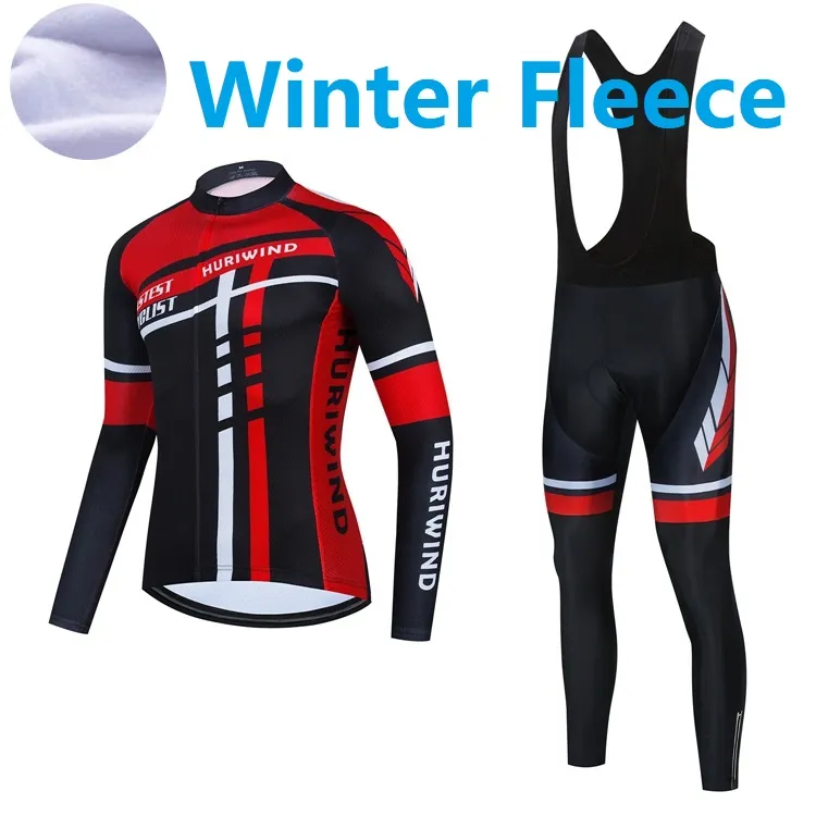 2024 Pro Mens Winter Cycling Jersey Set Long Sleeve Mountain Bike Cycling Clothing Breathable MTB Bicycle Clothes Wear Suit M9