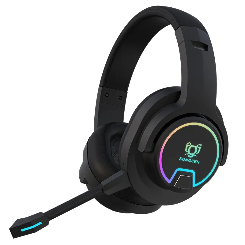 Spelörlurar headset för Xbox One PS4 PS5 PC Nintendo Switch Noise Refering Bass Surround Sound Over Ear 3,5 mm Stereo Wired hörlurar med MIC av Sea Railway