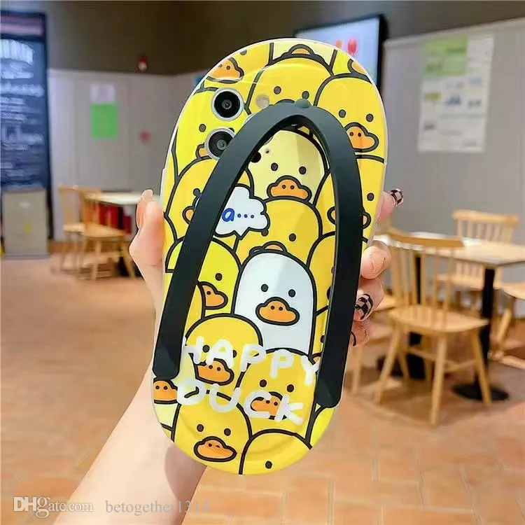 Creative Slippers Cases iPhone 13 Pro Max 11 12 14 Max XS XR X 7 8 Plus Cartoon Silicone Case Case
