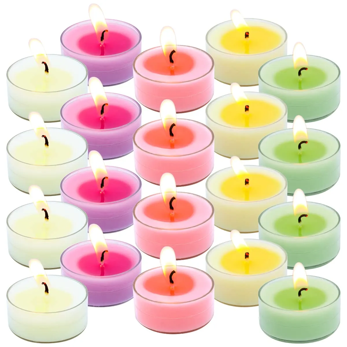 Mumlar Kokulu Tealight Ev Dekoru Düğünler Parti Masa Centerpieces Soya Balmumu Çay Işıkları 5 Koku Denizcilik Gelatokakeshop Amwsu