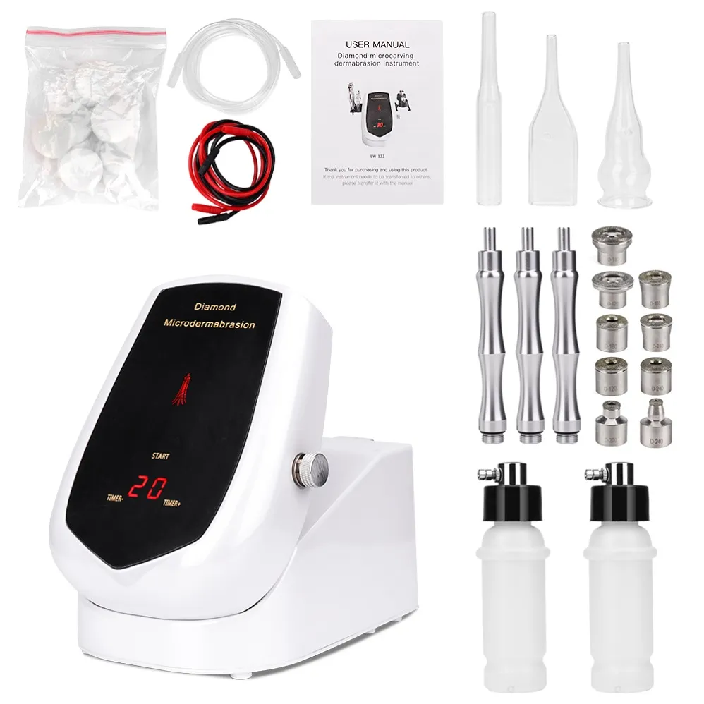 Meilleure vente 3 en 1 diamant microdermabrasion machine faciale soins de peeling sous vide élimination de l'acné rajeunissement de la peau équipement de beauté