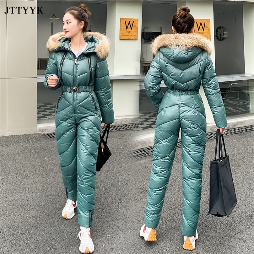 Custom Jumpsuit Women Silver Ski Outfit Eco Fur Snow Suit Made to