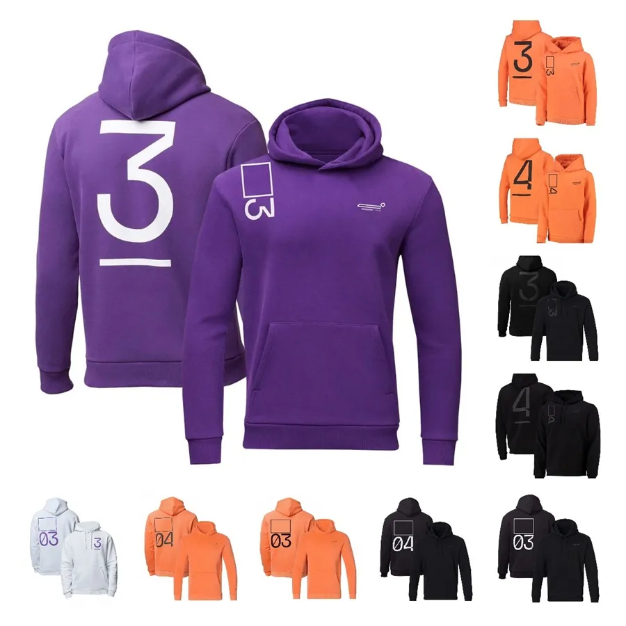 F1 hoodie formel 1 racing fans pullover hoodies höst vinter nya streetwear överdimensionerade tröjor lag logotyp huvtröja tröja