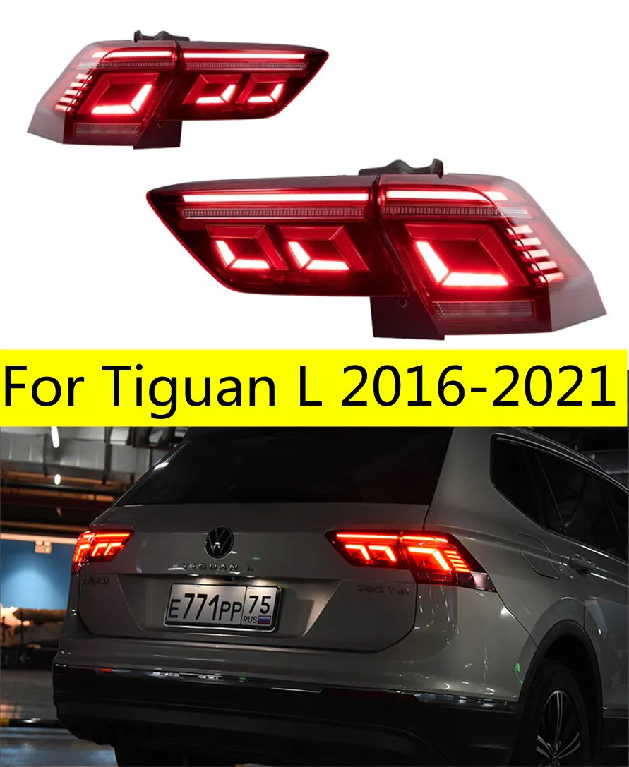 VW Tiguan L 20 16-2021 Kuyruk Işık Yükseltme 2022 Stil Çalışma Sinyal Freni Ters Arka Lighs