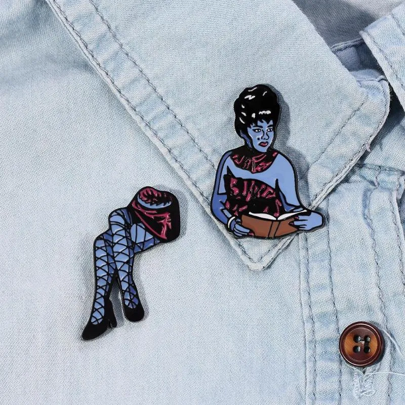 Brouches 2022 Beetlejuice Lady Badge Sets Hard Monamel Supernatural Fans Punk