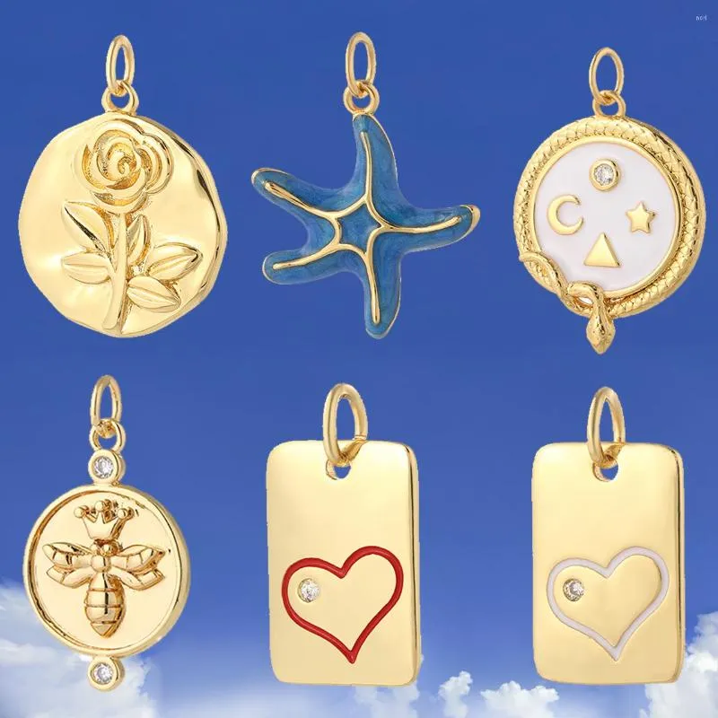 Charms Rose Bee Heart Jewelry Make Diy Diy подвесной ожерелье для изготовления браслетных аксессуаров браслета