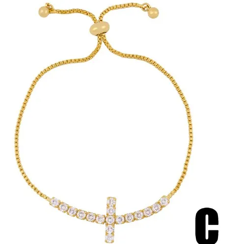 Braccialetti di gioielli a ciocliture quadrate per l'occhio quadrate cerchio bracciale zirconia gioiello cubico cristallo cz fascino di moda je4