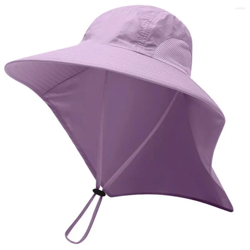 Cappelli a tesa larga Cappellino unisex con protezione UV Pesca Arrampicata Cappello da sole con patta per il collo Estate per le donne Caccia