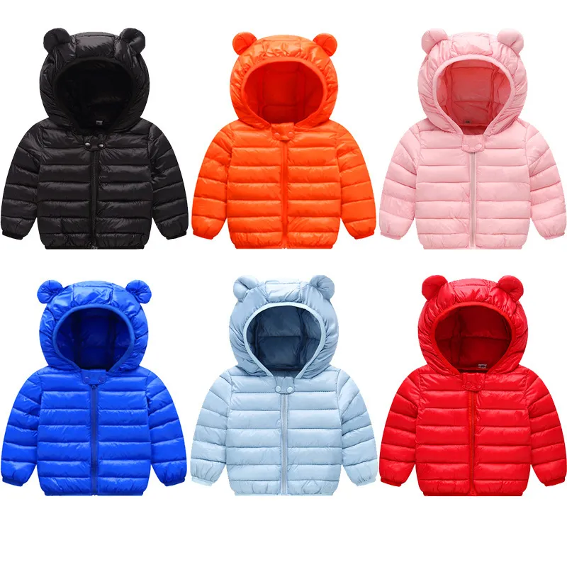 Kids Down Hoodies Coats bawełniany lżejszy zamek błyskawiczny nowa technologia prasowa długie rękaw maluch maluch dla dzieci chłopcy dziewczęta zimowa kurtka śnieżna 22 y2