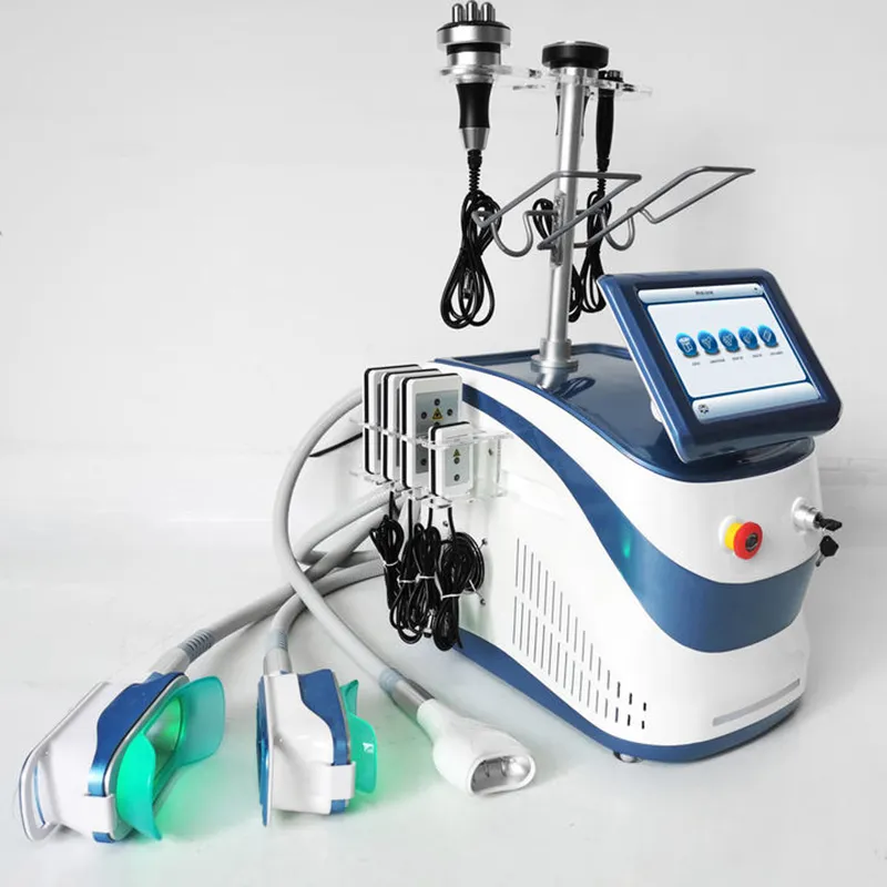 Multifonctionnel 360 Cryo Graisse Gel Minceur Élimination de la Cellulite Poids Réduire Double Menton Thérapie De Refroidissement Cavitation RF Lipolaser Cryothérapie Lipo Congélation