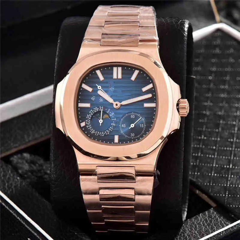 Luxury Watch for Men Mechanical Watches Full Function Automatic Business 904l Fine Steel Genève