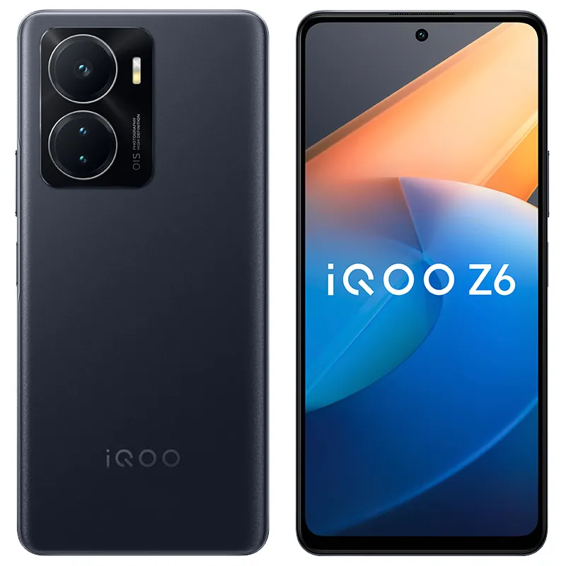 Téléphone portable d'origine Vivo IQOO Z6 5G 8 Go 12 Go RAM 128 Go 256 Go ROM Snapdragon 778G Plus Android 6,64 "écran 120 Hz 64,0 MP AR NFC empreinte digitale ID visage réveil téléphone portable intelligent