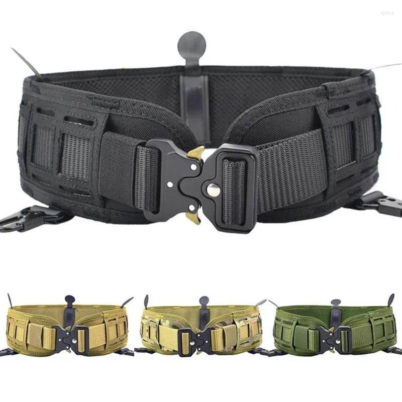 Soutien de la taille entraînement en plein air chasse militaire Molle armée vitesse large ceinture ensemble accessoires de sport