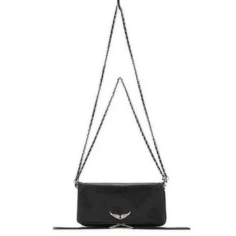 Zadig Voltaire 가방 디자이너 가방 크로스 바디 가방 패션 어깨 날개 장식 여성 Leathe Chain Ladies Crossbody Prosses Messenger Sac A Main Wallet 220316 6