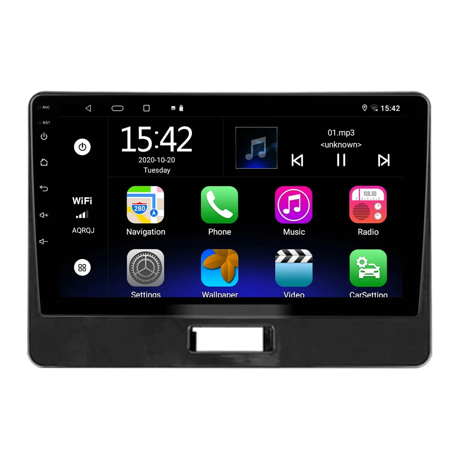 10.1 인치 자동차 비디오 안드로이드 HD 터치 스크린 GPS 내비게이션 라디오 Suzuki Wagon R 2014-2019와 Bluetooth Wi-Fi Aux 지원 Carplay Mirror Link