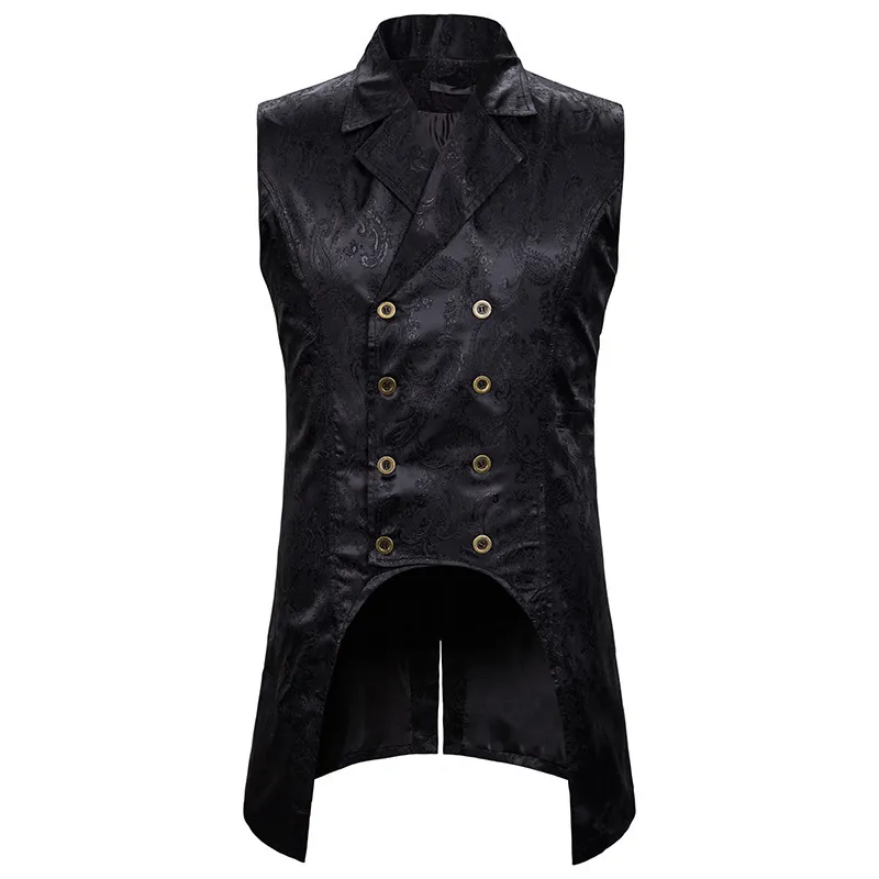 Niiyyjj Mannen V-hals Tweed Vest Steampunk Pak Vest Notched Revers