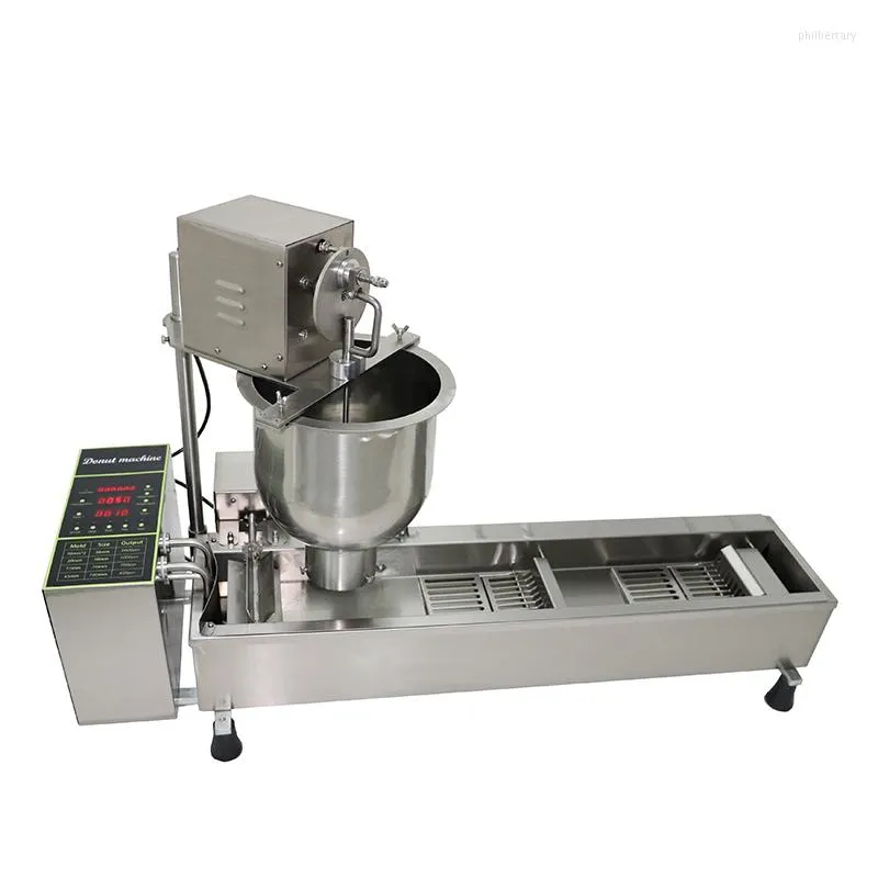 Ekmek Yapımcıları T-101U Elektrikli Donut Maker 25/35/45mm kalıplar Çörek Fritöz Makinesi Zamanlayıcı Yapımı