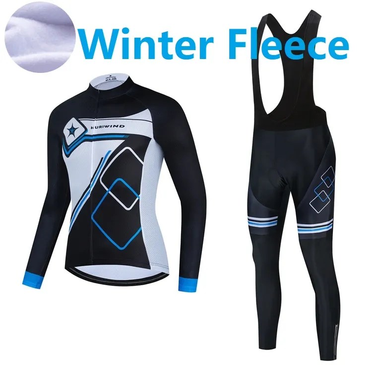 2024 Pro Mens Winter Cycling Jersey Zestaw cząstek rowerowych rowerowych z długim rękawem