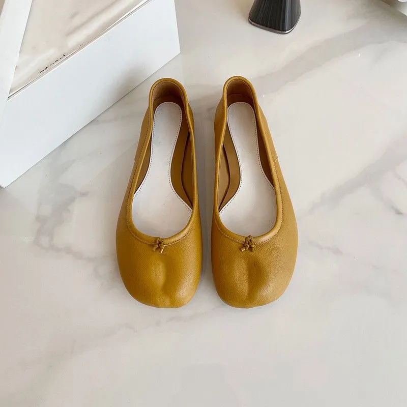 Luxury boot Design shoe casual Tabi Leather Ballerina Flats designer shoes loafers women ballef flat Fashion Autumn Womens Shoes