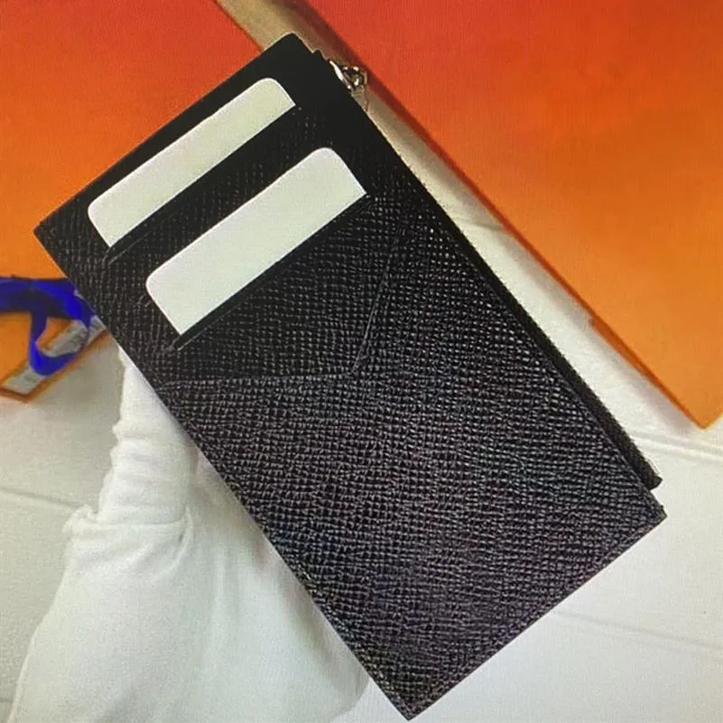 M62914 حامل بطاقة العملات المعدنية أزياء مضغوط الجيب منظم البطاقات عملة حاملي Zipper Case Brazza متعددة محفظة محفظة جواز سفر 225E