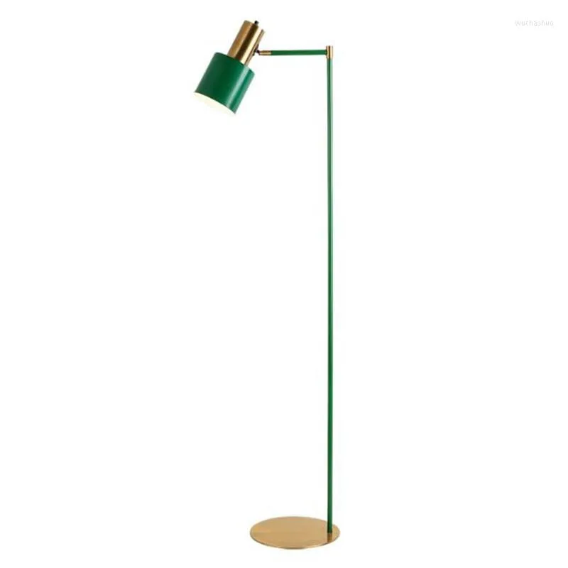 Stehlampen Moderne nordische einfache grüne Eisen-LED-E27-Lampe für Foyer-Schlafzimmer-Studien-Leselicht 150 cm 1801