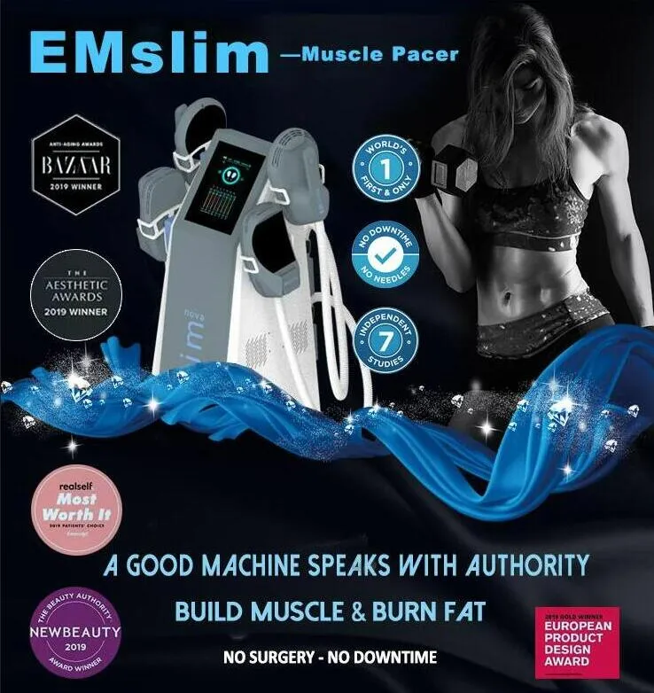 Prpfessional Emslim nova slimming machine 4 handles with RF cushion Muscle Stimulator HIEMT shaping Stimulate Muscles building fat reduction weight loss sculptor