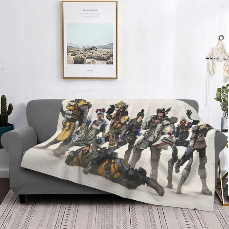 Coperte Apex Legends Crypto Shooting Game Coperta in flanella Primavera Autunno Personaggi Coperte calde per biancheria da letto invernale