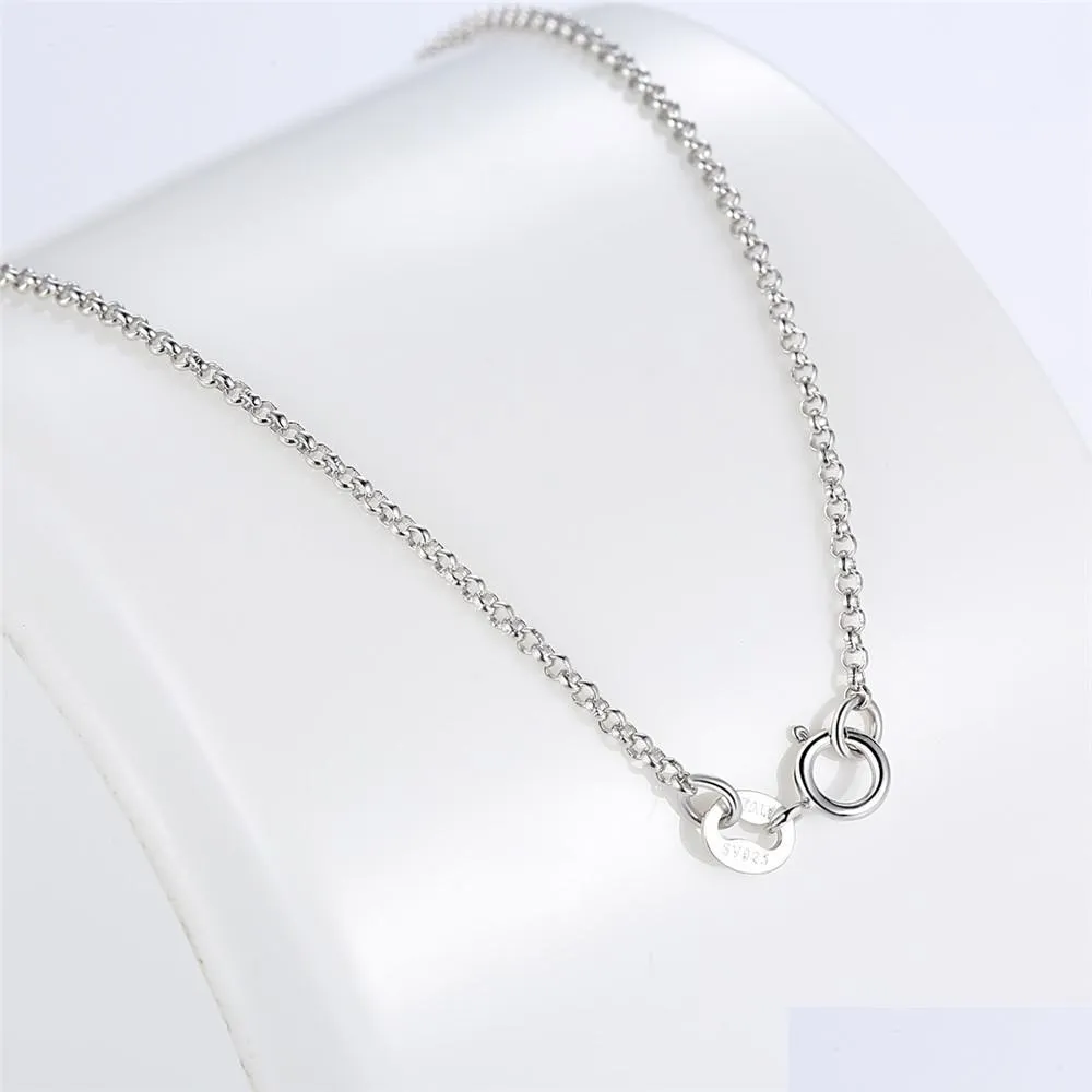 Ketten Klassische Grundkette 100% Echt 925 Sterling Silber Hummerverschluss Halskette Fit für Anhänger Frauen Männer Feiner Schmuck 576 T2 Yydhhome Dhuvx