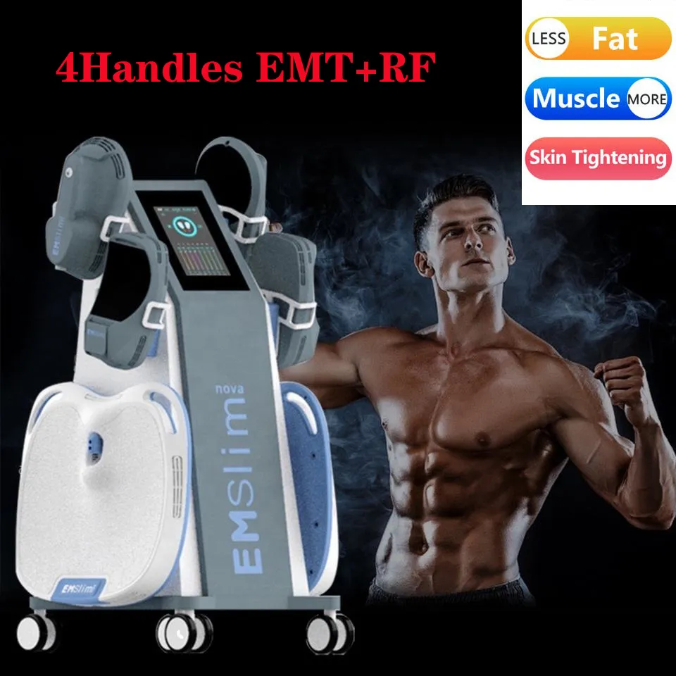 Bonne machine de mise en forme du corps puissante élimination des graisses stimulation musculaire bâtiment amincissant HIEMT RF amincissant l'équipement de beauté non invasif avec la machine d'obeauty de coussin