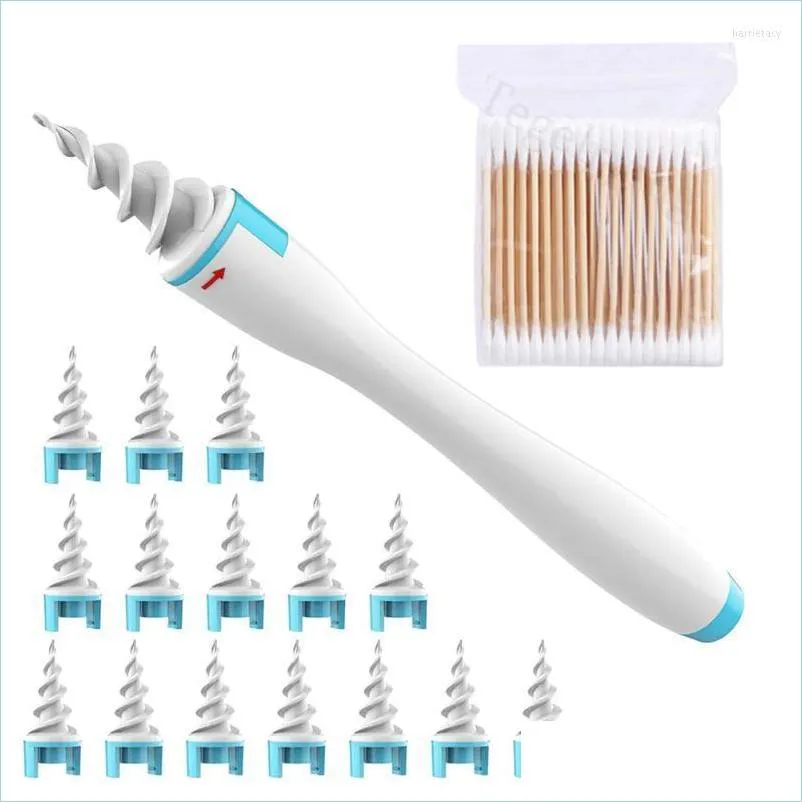 Esponjas Aplicadores esponjas de algodão Aplicadores Kit de limpeza de algodão Sile Sile Sile Silence Removedor de cera Cuidado com ferramentas de plugue swab scoopspon dhexh