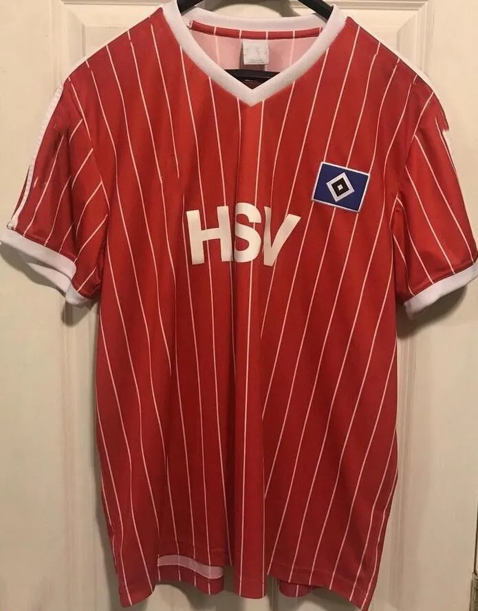 1982 1983 Hamburger SV retro soccer jersey 83 84 Horst Hrubesch Milewski Magath Rolff vintage classic final European Cup football shirt