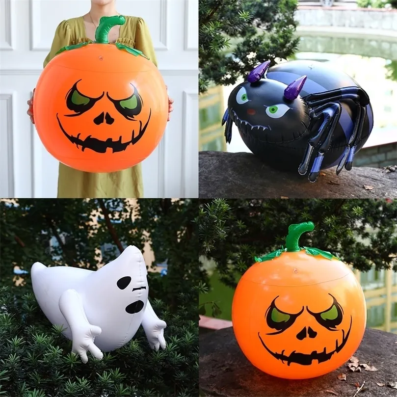 Andere evenementenfeest levert grote maten Spider Pumpkin Head Ballonnen opblaasbaar Hangende Ghost Air Ball Halloween Home Garden Buiten Decoraties Horror Props 220901