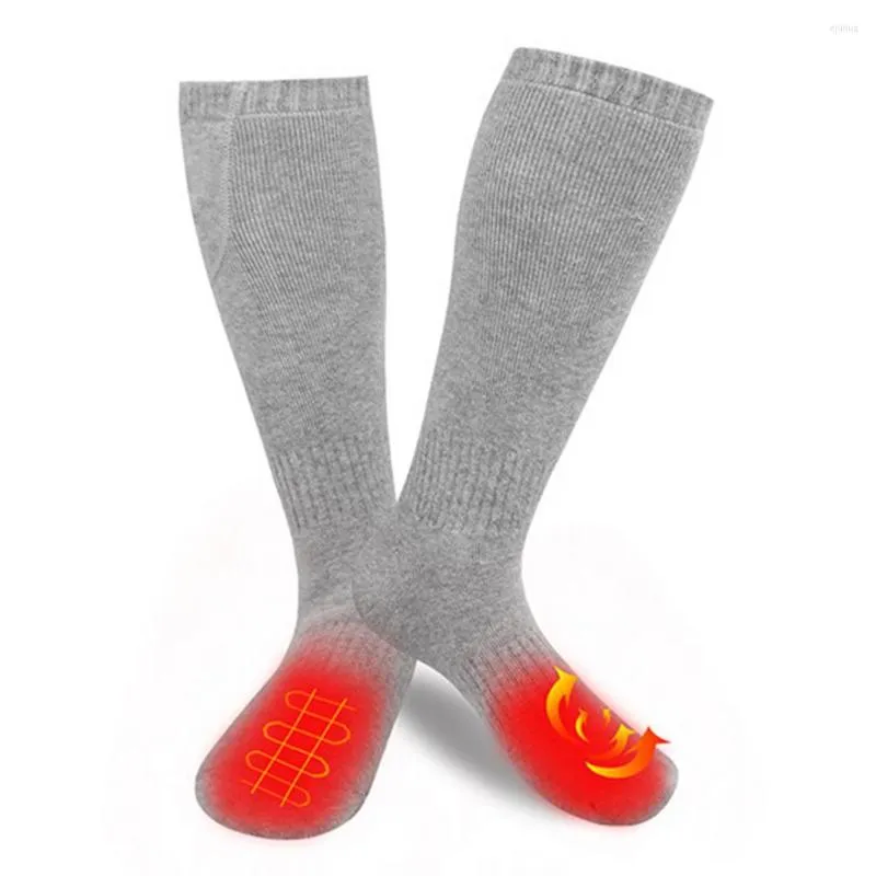 Sports Socks Upgraded Heated For Women Men Rechargeable Electric Battery Warming Thermal Sock Unisex Washable Long Foot W