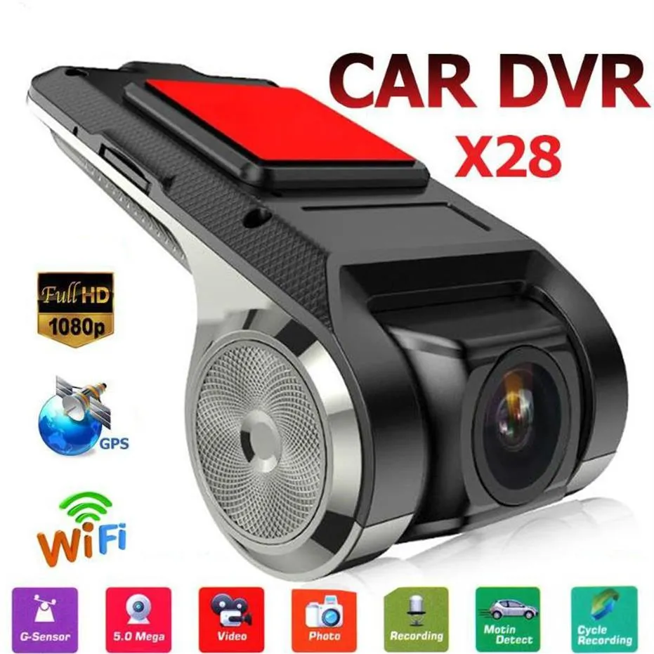 자동차 DVR 카메라 1080p FHD 렌즈 WiFi ADAS 내장 G- 센서 비디오 레코더 자동차 대시 카메라 자동차 전자 액세서리 322G