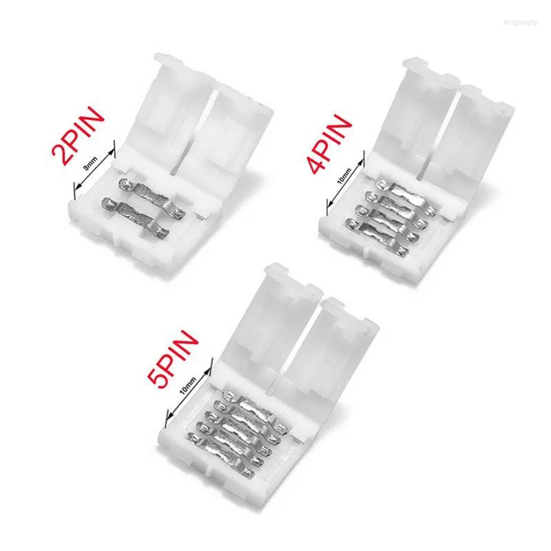 Akcesoria oświetlenia 5-100pcs RGBW LED Connector 5pin 10 mm 2pin 4Pin Darmowe lutowanie 3528 Pojedynczy kolor RGB RGBWW Light