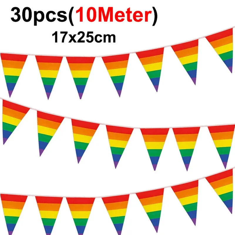 17x25 cm Rainbow Flags Kolorowe flagi wiszące granie