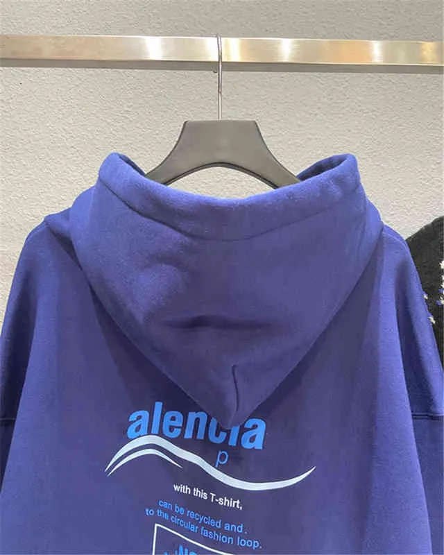 Mäns hoodies för män Sweatshirts Family B's Autumn and Winter Sweater Cola Wave Recycling Par's Loose Leisure Paris