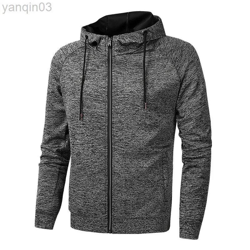 Men's Jackets Spring And Fall Jacket Men Sweater Cotton Large Loose Vest Sport Casual Hooded Top Hoodie Zipper Jacket Male L220902