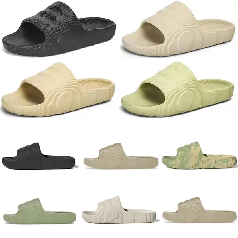 Adilette 22 Slides Mens Womens Sandals Summer Slippers Slippers Black Magic Lime St Desert Sand Gray Green Green Luxury Platform 3060255b