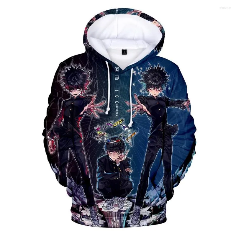 Herrtröjor 2022 Fashion Mob Psycho 100 3D Print hoodie pojkar flickor avslappnad tröja fall anime harajuku bekväm hiphop pullover