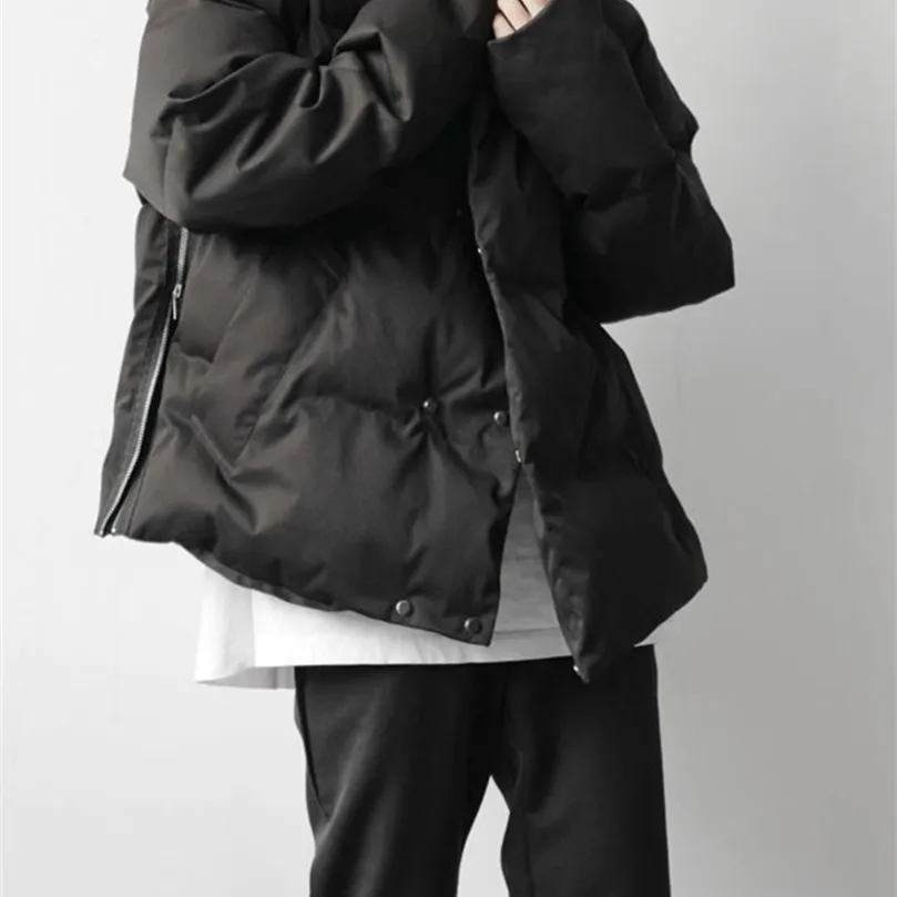 Femmes Down Parkas Eam Black chaude éclaboussure en coton manteau à manches longues en vrac en forme parkas mode automne hiver 1df0908 220902