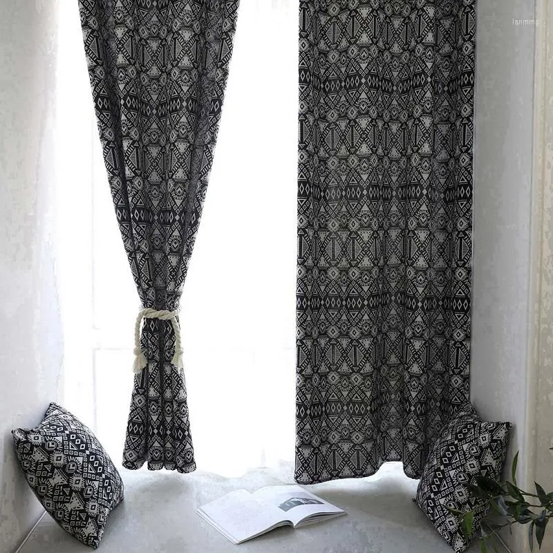 Gordijn Jacquard dubbelzijdige creatieve semi-schaduwdoek eenvoudig modern voor slaapkamer zitkamer keuken erker raam
