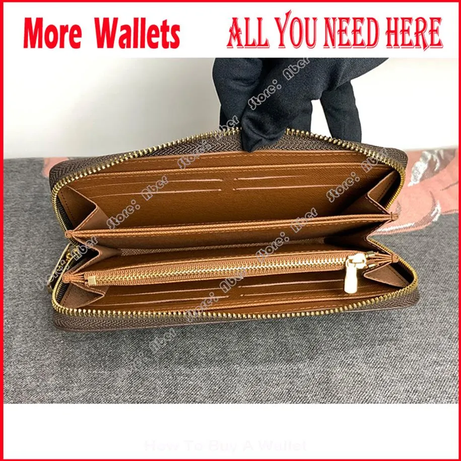 Удивительное качество дизайнеры роскоши Zippy Wallet настоящие кожаные женские кошельки держатель кредитных карт Ключе